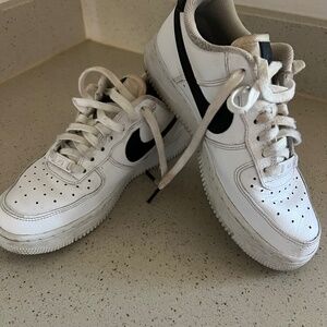 Nike Air Force 1 Sneakers in White/ Black
